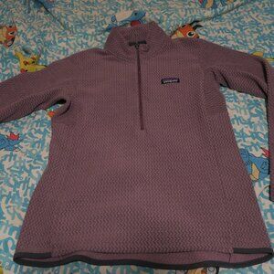Patagonia R1 Air Zip-Neck Women's Large Lightweight Smoky Mauve Jacket 40250